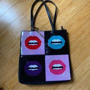 Betsey Johnson Pop Art Lip Tote Purse